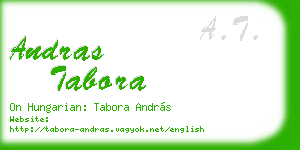 andras tabora business card